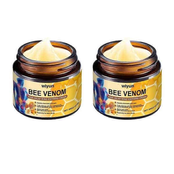 1-3x WIJUN Bivenom Ledlindrende Creme 60g Ledhelende Creme til Ryg, Nakke, Hænder, Knæ 2pcs