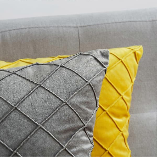 Dekorative pudebetræk, ternet, geometrisk jacquard, broderede pudebetræk til sofa, soveværelse, 45 x 45 cm