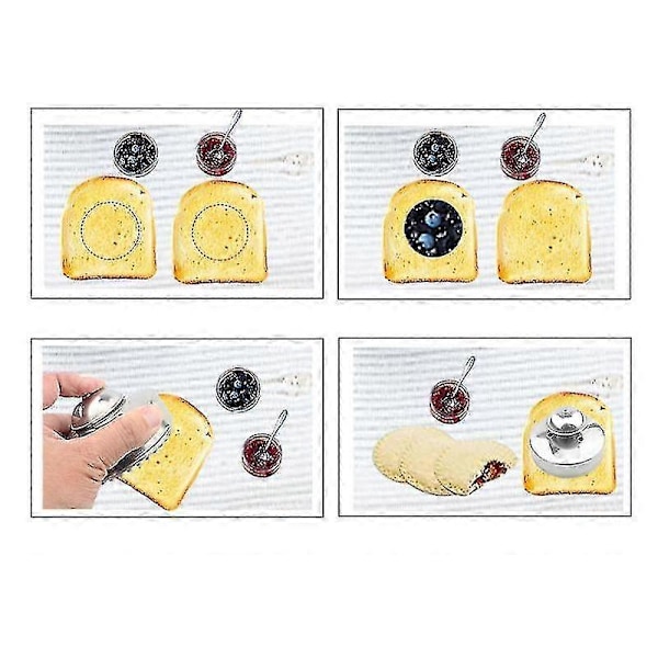 Sandwich Cutter og Forsegler til Børn, Rund Sandwich Cutter i Rustfrit Stål, Sandwich Forsegler og Skorpefjerner, Sandwich Maker, Sandwich Cutter til Fremstilling