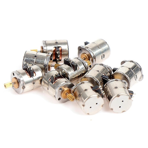 10 st/paket Mini 2-fas 4-ledarstegsmotor Miniatyr Stepper med Växel Liten Tiny Mini Motor Leksak