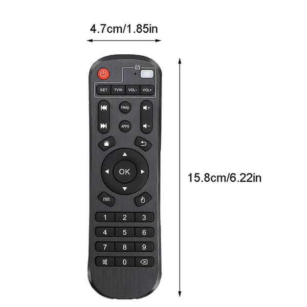 Erstatnings IR-fjernkontroll for Android TV-boks H96/H96 Pro/H96 Pro+/X96