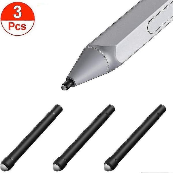 3 Stylusser til Microsoft Surface Pro 8/7/6/5/4/3/x, Surface Go 3/2/1, Surface Book/Laptop (med viskelæderknap) Kun refill