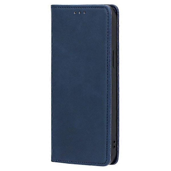 Kompatibelt Skal för Motorola Moto G54 5G Anti-scratch Kalvtextur PU Läder+TPU Plånboksfodral Azure