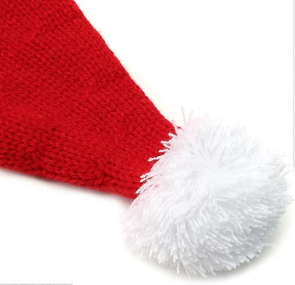 2 st Tomteluva Julmössa Julparty Mössa Röd Stickad Strumpmössa Skull Cap