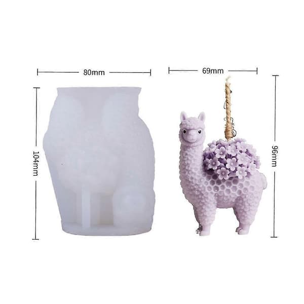 Födelsedag Kreativ Alpacka Liten Blomma Silikonform F0D8 A 1pcs
