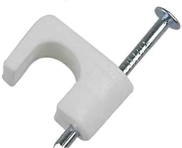 Cirkelformade Kabelklämmor Med Stålnagel, 10mm, 100st/förpackning