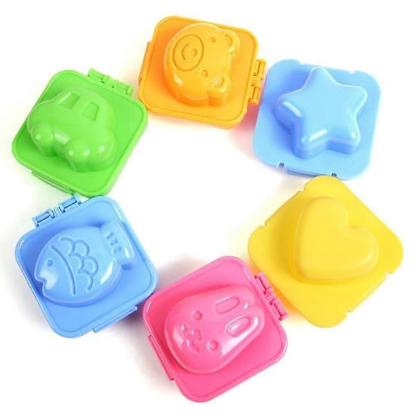 6 Stykker Kokt Egg Risform Bento Maker Sandwich Kutter Dekorasjonsform LOS