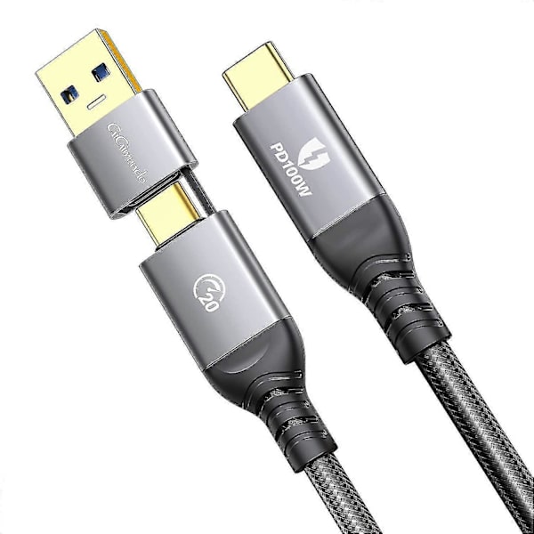 20 Gbps USB 3.2 Gen 2x2 Datakabel - 2m - Stöder 4K-video & 100W Snabbladdning för Macbook, USB-C M
