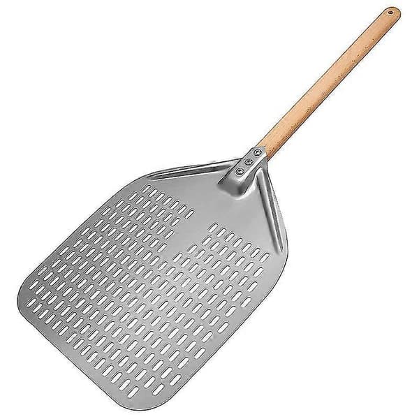 Perforerad pizzaspade, professionella anodiserade pizzaspadar i aluminium, rektangulär pizzavändare yu