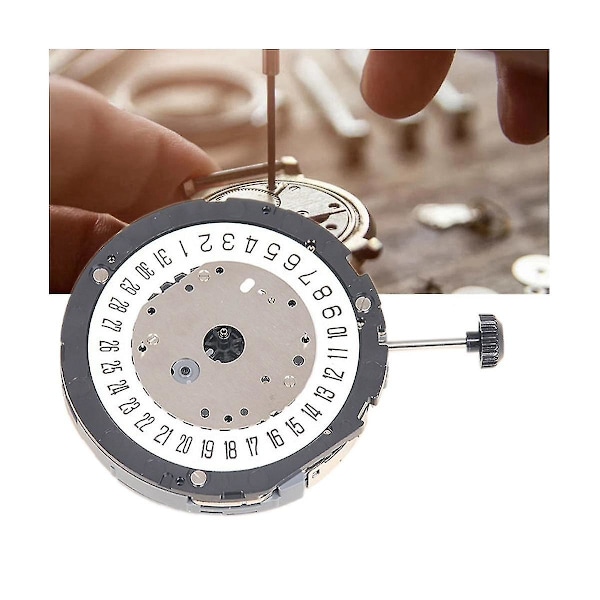 6s21 Urverksbyte av högprecisions Quartz-urverk med styrstång och enkel kalender