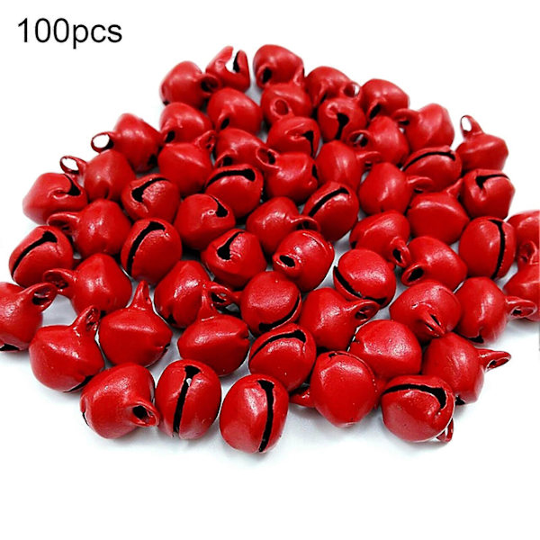 MengXi 100 stk. 6 mm Lyse Farver Juleklokker Iøjnefaldende Metal Vindspil Fremstilling Dekorerede Klokker Festartikler