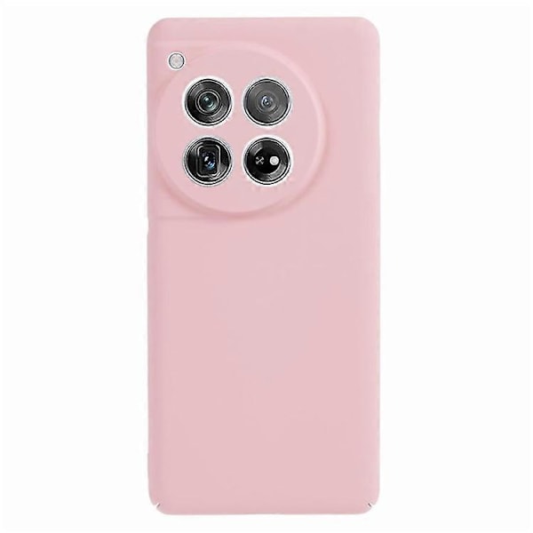 Kompatibelt Skal för OnePlus 12 5G - Hudliknande Gummerad PC Stöttåligt Mobilskal Pink
