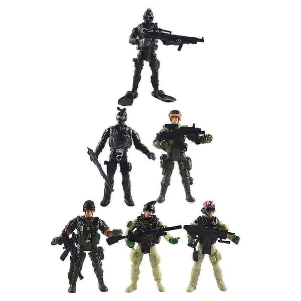 6 stk. Puslespil Legetøjsfigurer Model Legetøj Model Legetøj Simulation Model