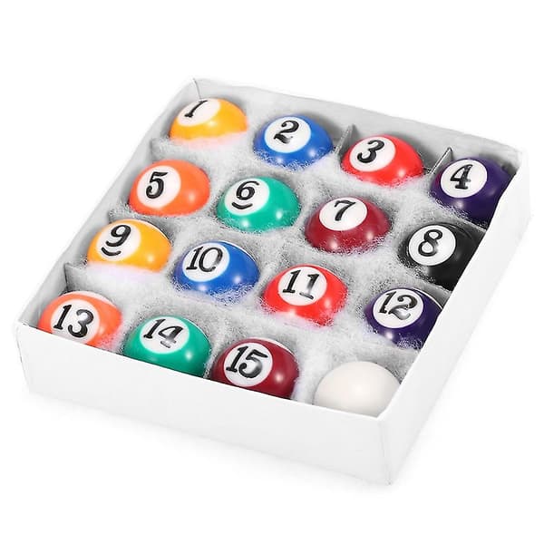 25mm Børne Billard Bordkugler Sæt 16 stk. Mini Billardkugler Sæt