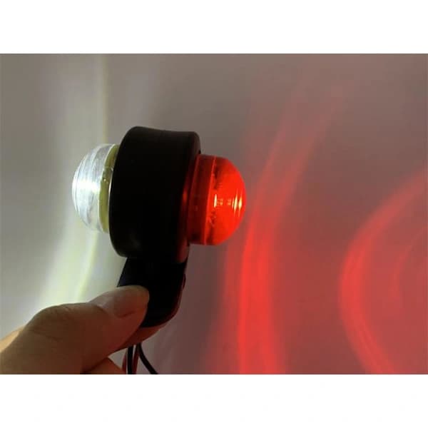 Hvide + Røde Trailer Positionslys 2-pak 12V-24V LED - Stor Værdi Gave (Sort)