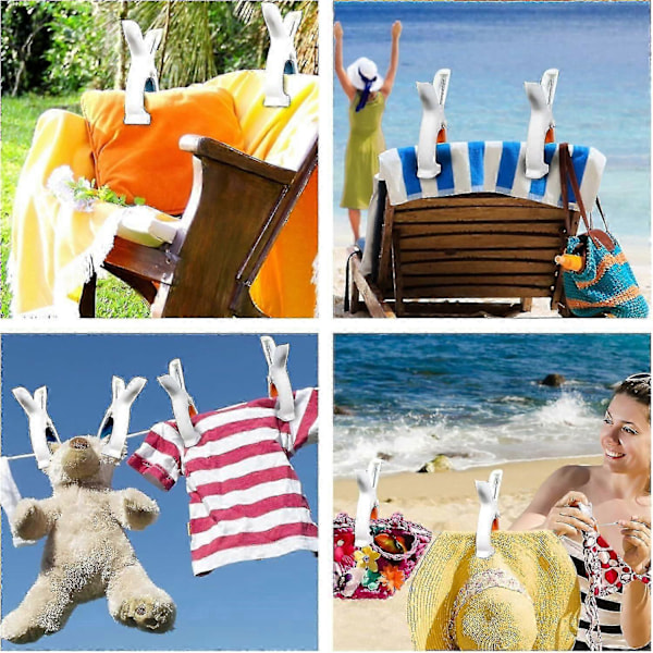 Strandhandduksklämmor (9-pack, för att säkra handdukar och filtar)