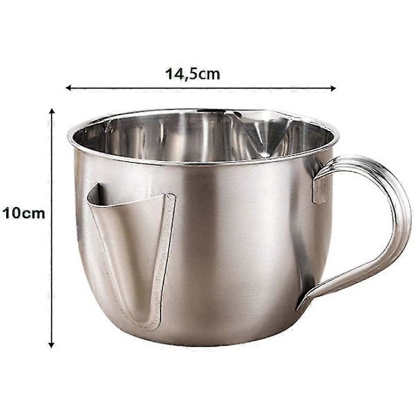 Fedtseparator til saucer Sovsebåd Rustfrit stål Fedtseparator Kande Sovsekande Kande Fedt
