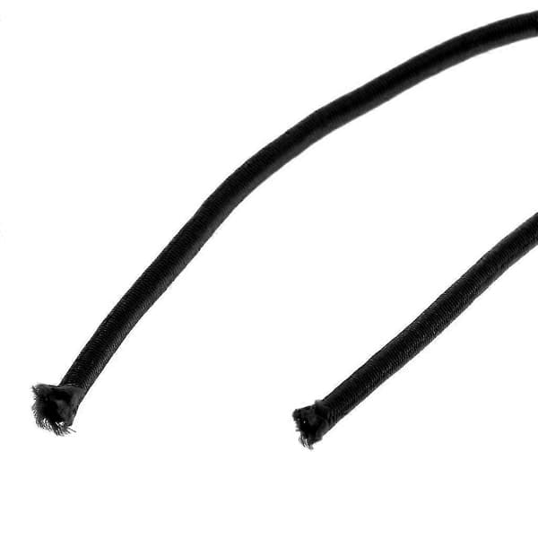 2 mm elastisk strikksnor støtsnor festesnor - båt-/tilhengerdeksler 150 m svart
