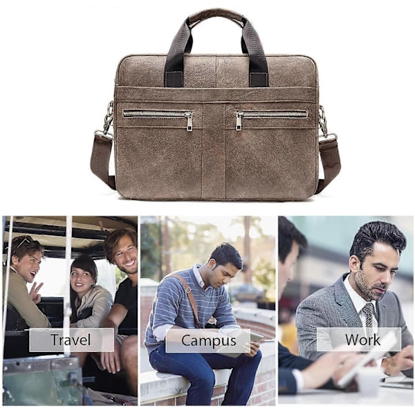 Portfölj Crossbody Väskor Läder Herr Axelväska För 12.9 Tum
