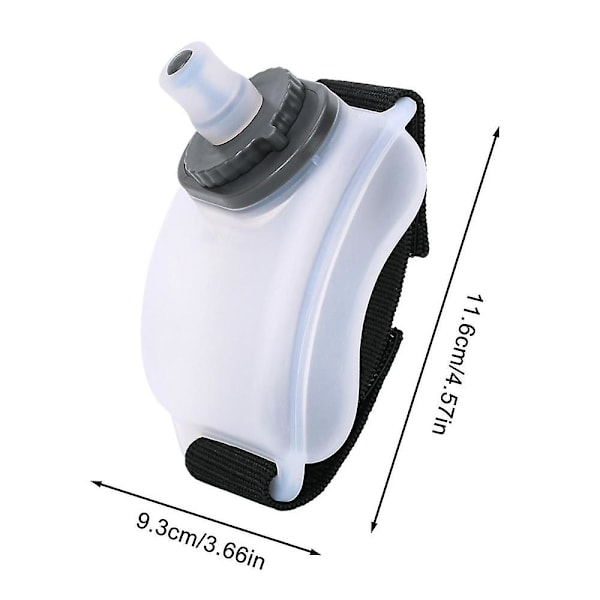 Vattenflaska Bärbar Hands-free Silikon Handled Vattenflaska Läcksäker Löpsport Handled Vattenflaskor för löpning Tillbehör White