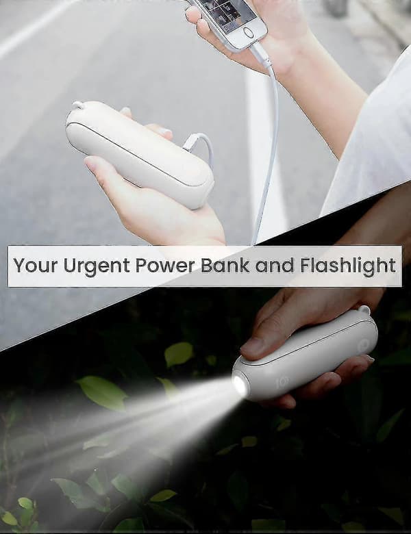 USB Genopladelig Håndholdt Mini Ventilator (hvid)