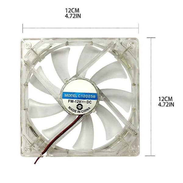 120x120x25mm PC Computer Ventilator Computer Kabinet Køleplade 12cm RGB Lys CPU Køler