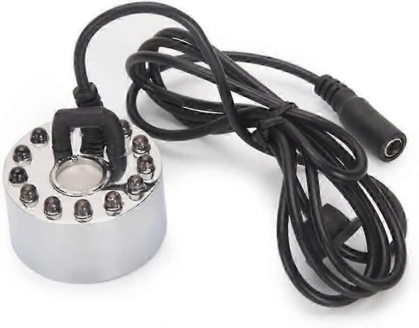 Mini Mist Maker Fogger 12 Led Ultraljud Mist Maker Vattenfontän Damm Dimmaskin 24v Atomizer