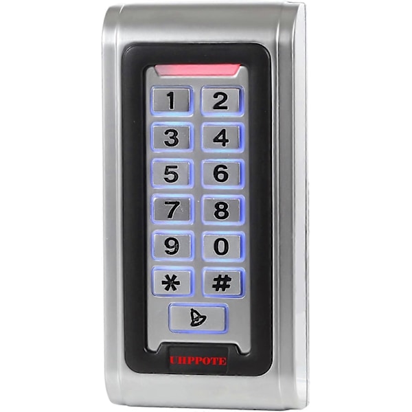 Vedenpitävä IP68 metallikoteloinen itsenäinen kulunvalvontanäppäimistö Wiegand 26 bit -liitännällä 125 kHz RFID-kortille