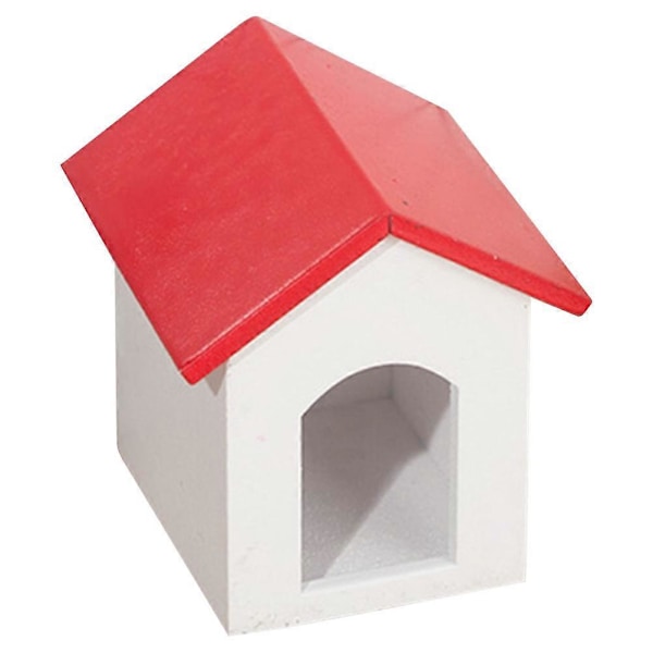 Miniatyr Modell Möbler Trä Röd Enkel Design Dockhus Scen 5.80X5.30X5.20CM 1Set