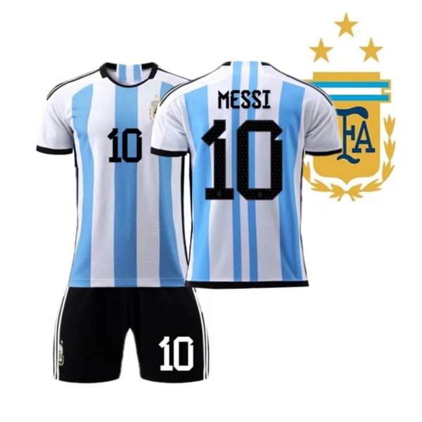 【Certifiering major】 Messi Fotbollskläder Miami International Jersey Argentina 10 Fotbollströja Set Hemma/Borta tröja Match Trai 10 24