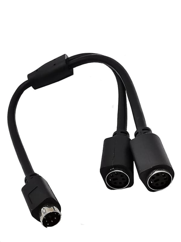 Mini Din 6-nastainen Splitter Y-sovitin kaapeli 6-nastainen PS/2 PS2 datakaapeli 0,3 m 30 cm 1ft-e