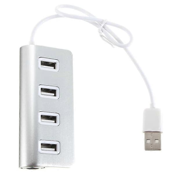 Superhøj Hastighed 4-Port USB Hub USB Splitter Adapter i Aluminiumlegering til PC