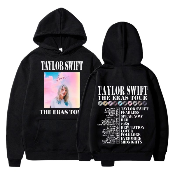 Taylor Swift Fans Hoodie Huvtröjor för män och kvinnor black XXL