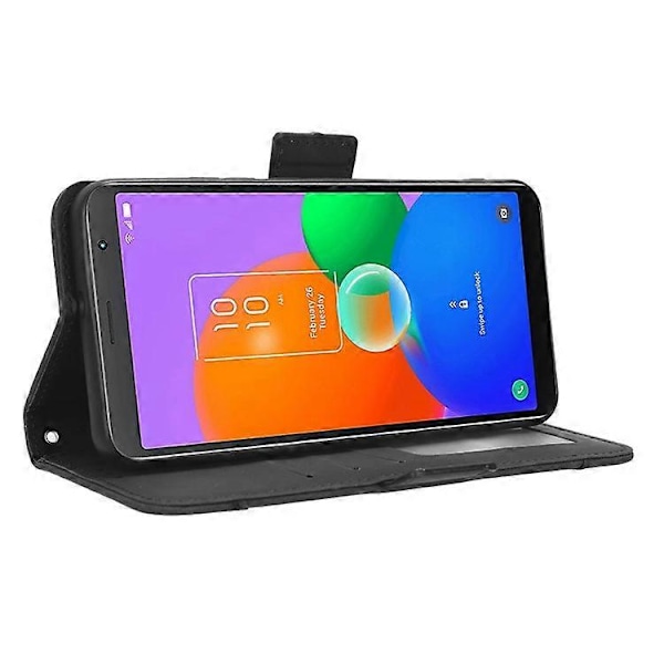 Flerfacks Läder Telefonfodral Kompatibelt För TCL 403, Plånboksställ Telefonfodral Black