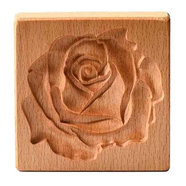 Ros-/Kotteformad Träform för Kakor Choklad Isbitar Form Inflyttningspresent Red Rose
