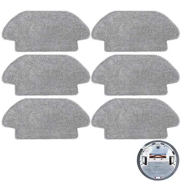 Paket med 6 moppdukar för Mi Robot Vacuum Mop 2S / S12 / Mop P/Mop Pro Mikrofibermoppdyna Tvättbar Mopp Cl