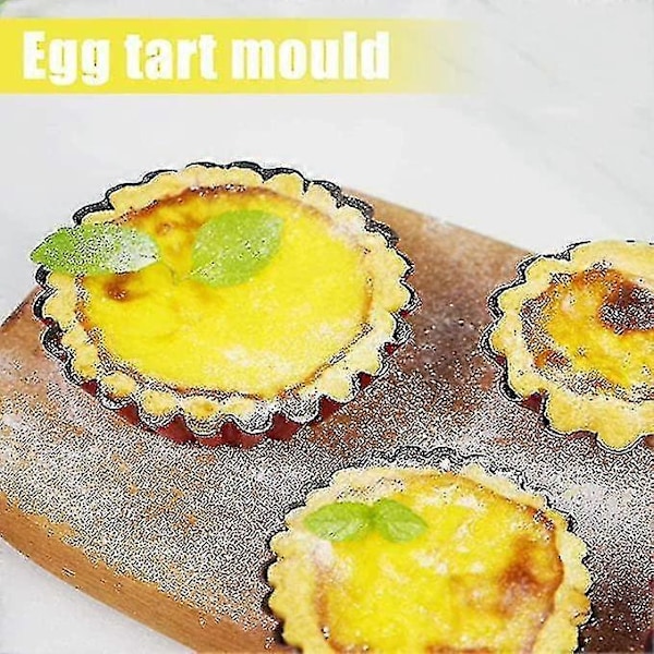 10 Pak Tartforme, Mini Karbonstål Kage Muffinform