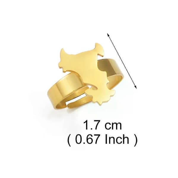 17CM Mayotte Kort Ring Justerbar til Kvinder Piger Frankrig Rustfrit Stål Tilbehør Smykker @368621