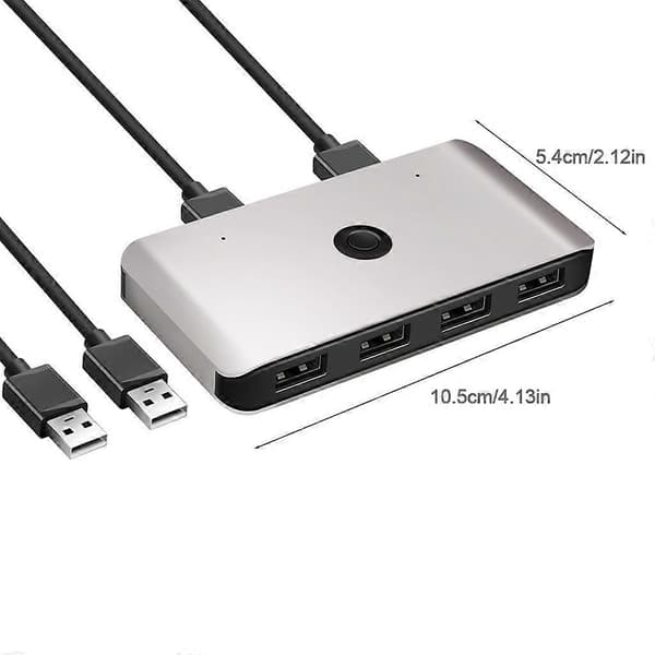 Rocketek USB3.0 2.0 Switch Hub Selector 2 Datamaskiner Deler 4 USB-enheter