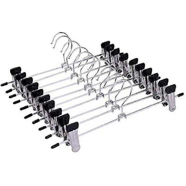 10 stk. Metal Buksebøjler - Gummibelagte Clips - Pladsbesparende Opbevaring-ZZY