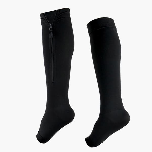 Elastiska vadstrumpor fukttransporterande strumpor för utomhussporter Black 5XL