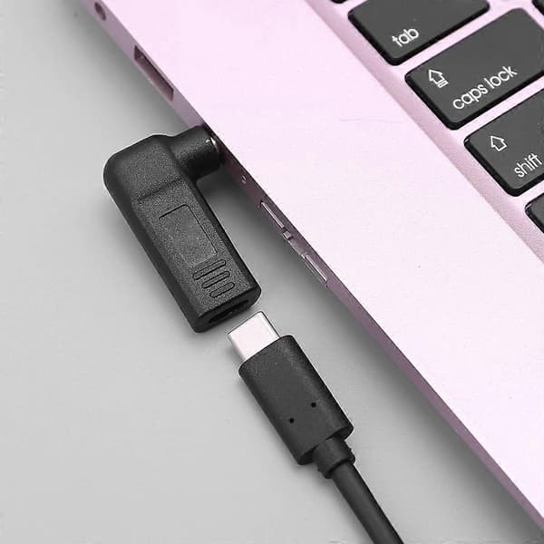 90 graders Type-C hun til 3.0x1.1mm DC hanstik adapter konverter til bærbar computer