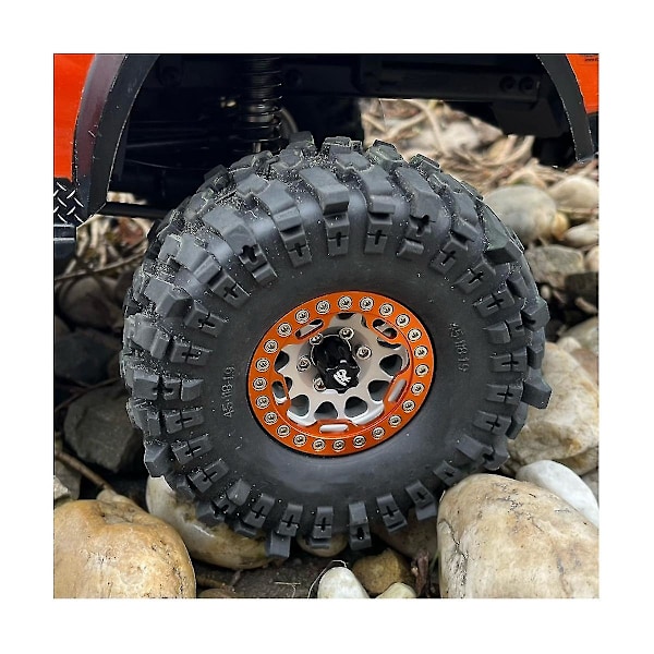 4st Metall Mutter Hjul Fälg Hatt Kåpa För 1/10 Rc Crawler Bil Trx4 Trx6 D90 D110 Axial Scx10 Uppgraderingsdel