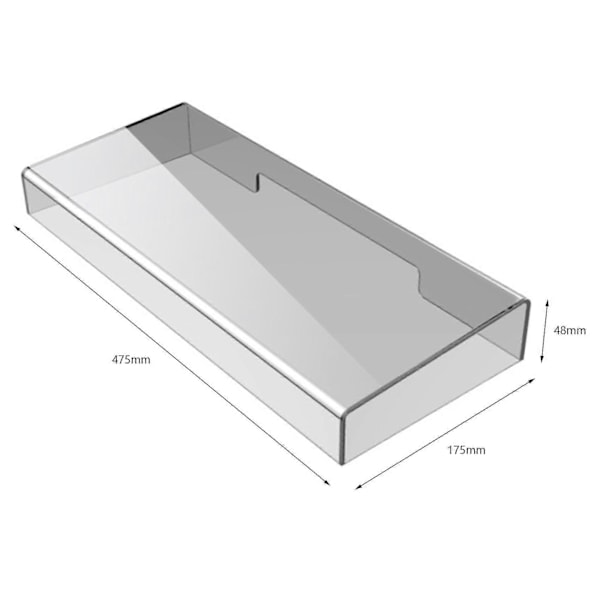 Tastatur Støvdække Transparent Stærk Akryl Tastaturdække Let At Rengøre Desktop Tastatur 375x15 Y