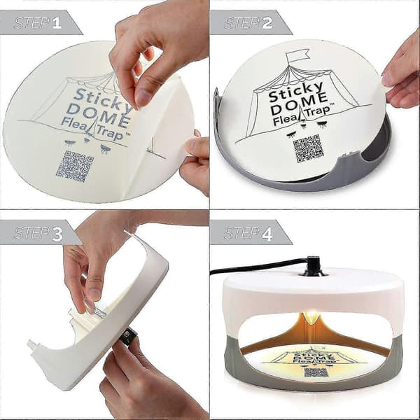 4 st Ersättningslampa E12 7w Glödlampor För Sticky Dome Sticky Loppfälla Killer XH