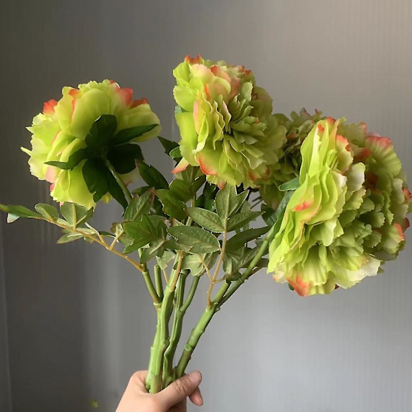 Kunstige Blomster Høy Simulering Dekorativ Levende Kontorbord Enkelt Knippe Kunstige Peonblomster For Hotell Q