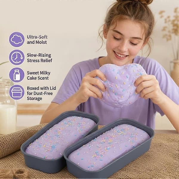 Kake Squishy Leker, Sakte Stigende Squily Leker med Myk Krembrød Design for Barn Voksne, Skrivebordslek, Festgave E