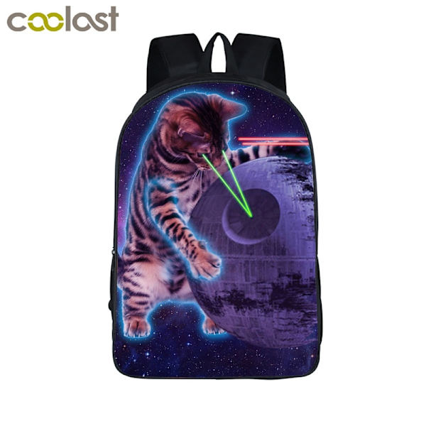 Funny Space Cat Unicorn Ryggsäck Laser Cat Kitty Daypack Barn Skolväskor för tonåringar Flickor Skol Ryggsäckar Barn Bokväska style 5