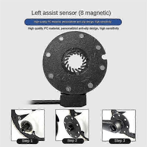 Elektrisk Cykel Pedal PAS System Assistent Sensor 8 Magneter Hastighetssensor Ebike Tillbehör Delar