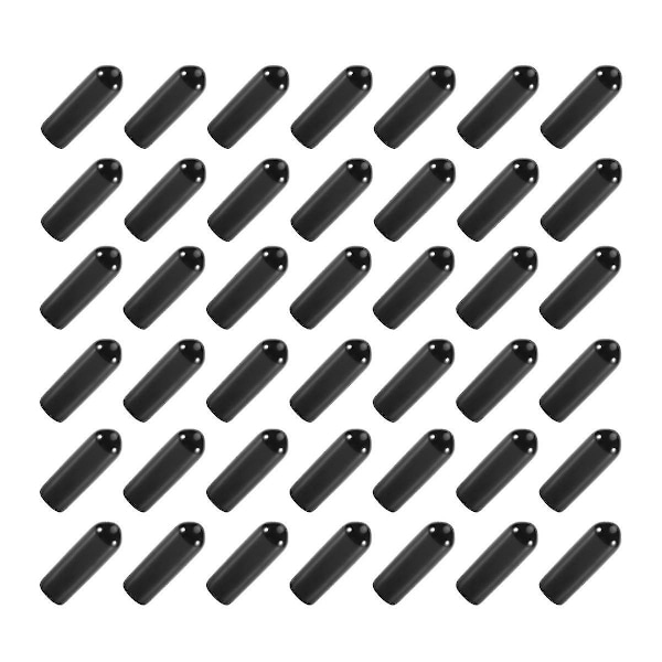 100 st Gummiändkåpor 4 mm ID PVC Runda Rör Bultkåpa Skydd Skruvgängsskydd
